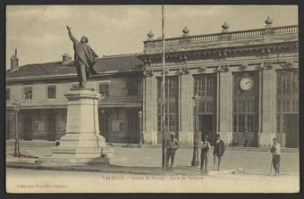 Valence - Statue de Bancel - Gare de Valence