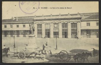 Valence - La Gare et la Statue de Bancel