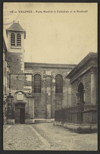 Valence - Porte Nord de la Cathédrale et le Pendentif