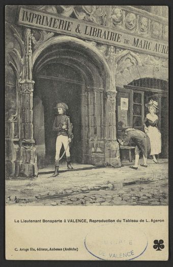 Le Lieutenant Bonaparte à Valence, Reproduction du Tableau de L. Ageron