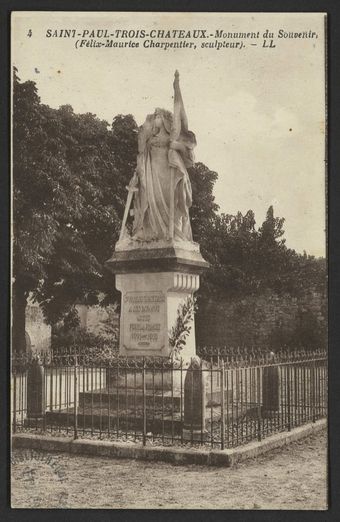 Saint-Paul-trois-Châteaux. - Monument du Souvenir. (Félix-Maurice Charpentier, sculpteur)