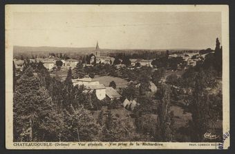 Chateaudouble (Drôme) - vue générale - Vue prise de la Richardière