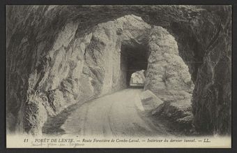 Forêt de Lente. - Route forestière de Combe-Laval. - Intérieur du dernier tunnel