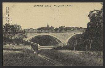 Charols (Drôme) - Vue générale et le Pont
