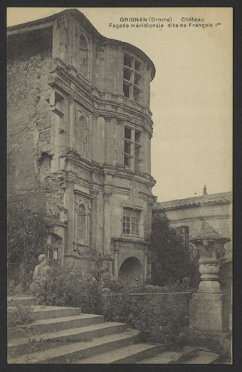Grignan (Drôme) Château. Façade méridionale dite de François Ier
