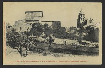 La Garde-Adhémar - Vue d'ensemble et l'Eglise romane (monument historique)