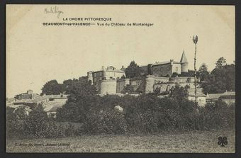 Vue du château de Montéléger