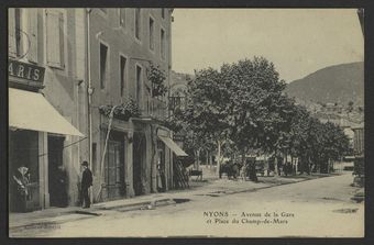 Nyons - Avenue de la Gare et Place du Champ-de-Mars