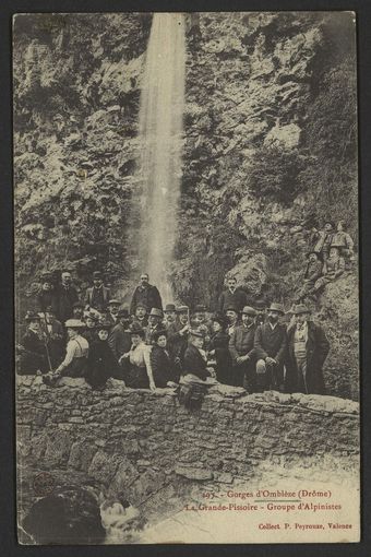 Gorges d'Omblèze (Drôme) - La Grande-Pissoire - Groupe d'alpinistes