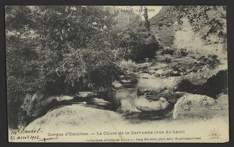 Gorges d'omblèze - La chute de la Gervanne (Vue du haut)