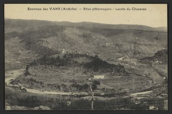 Environs des Vans (Ardèche) - Sites pittoresques - Lacets du Chassezac