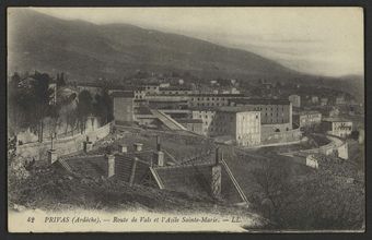 Privas (Ardèche) - Route de Vals et l'Asile Saint-Marie