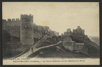 Rochemaure (Ardèche) - Le vieux Château vu du sommet au Nord