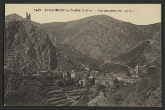 St-Laurent-les-Bains (Ardèche). - Vue générale (Alt. 840 m.)