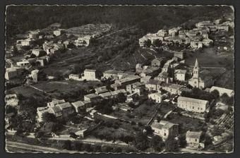 Saint-Paul-le-Jeune (Ardèche). Vue générale aérienne