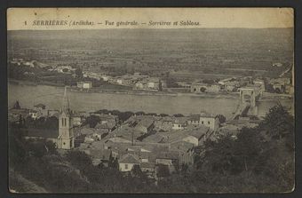 Serrières (Ardèche). - vue générale. - Serrières et Sablons