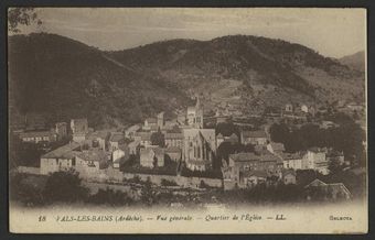 Vals-les-Bains (Ardèche). - Vue générale. - Quartier de l'Eglise