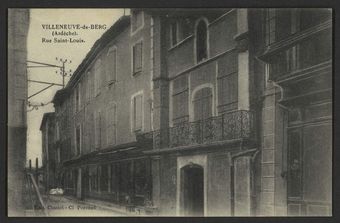 Villeneuve-de-Berg (Ardèche). Rue Saint-Louis