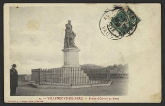 Villeneuve-de-Berg - Statue d'Olivier de Serre